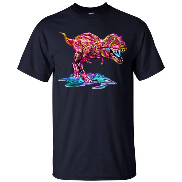 Wet Paint Colorful T-Rex Tall T-Shirt