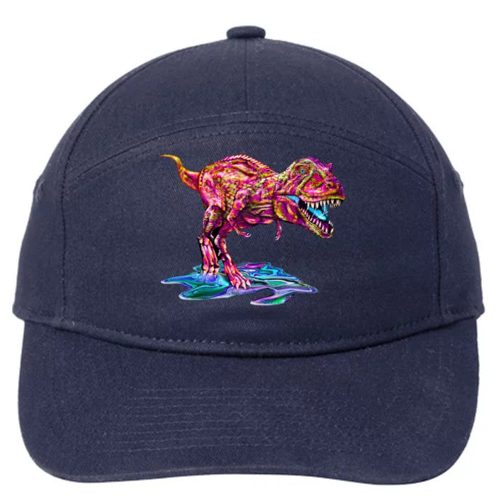 Wet Paint Colorful T-Rex 7-Panel Snapback Hat