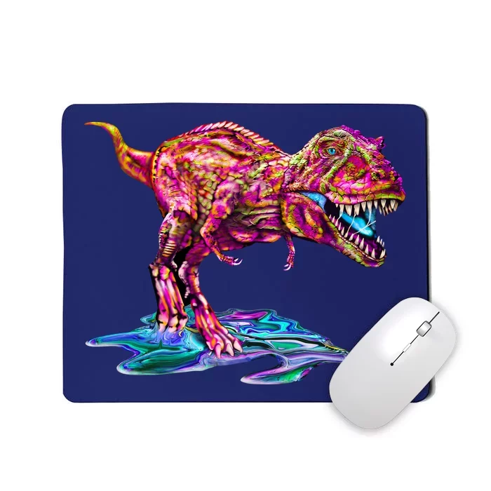 Wet Paint Colorful T-Rex Mousepad