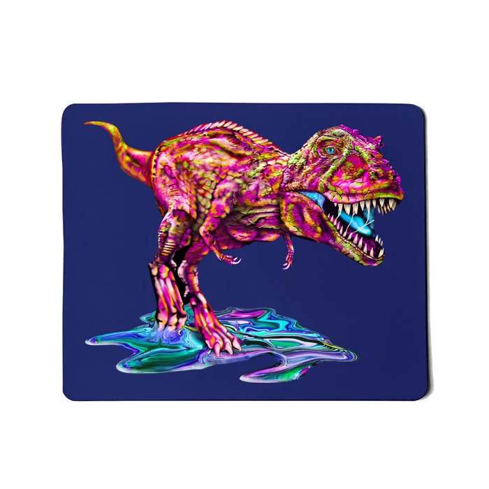 Wet Paint Colorful T-Rex Mousepad