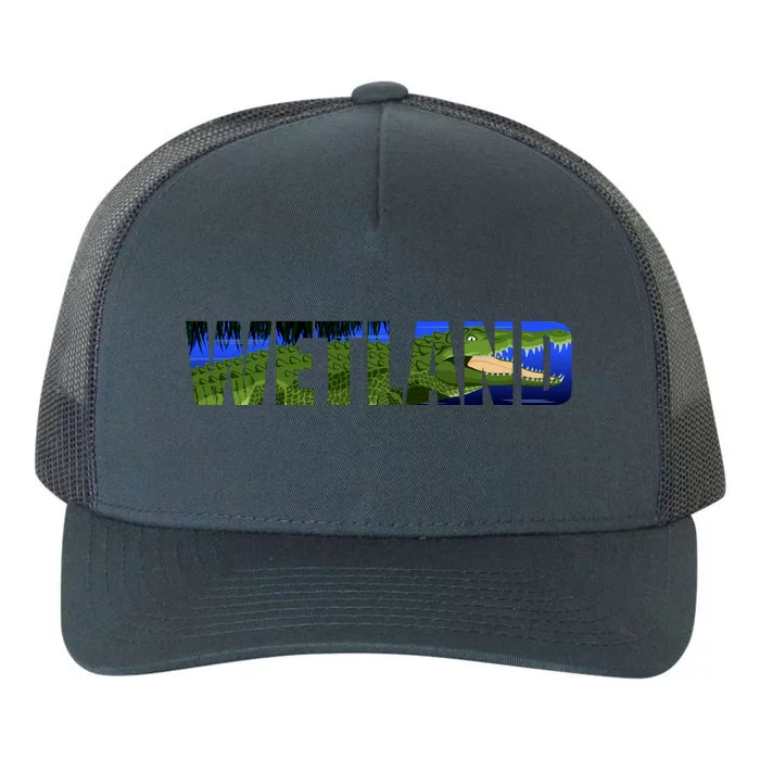 Wetland Gator Crocodile Yupoong Adult 5-Panel Trucker Hat