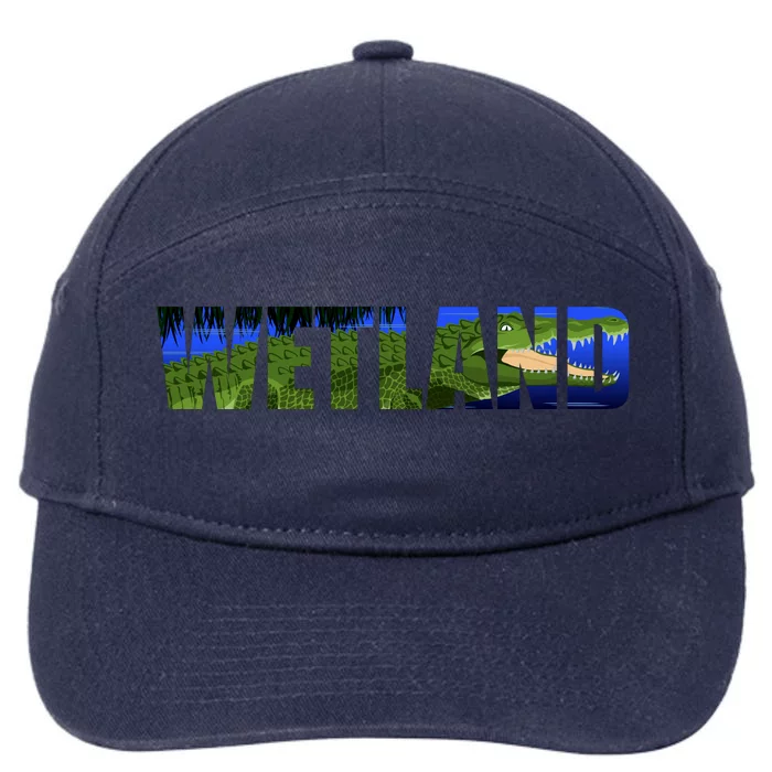 Wetland Gator Crocodile 7-Panel Snapback Hat