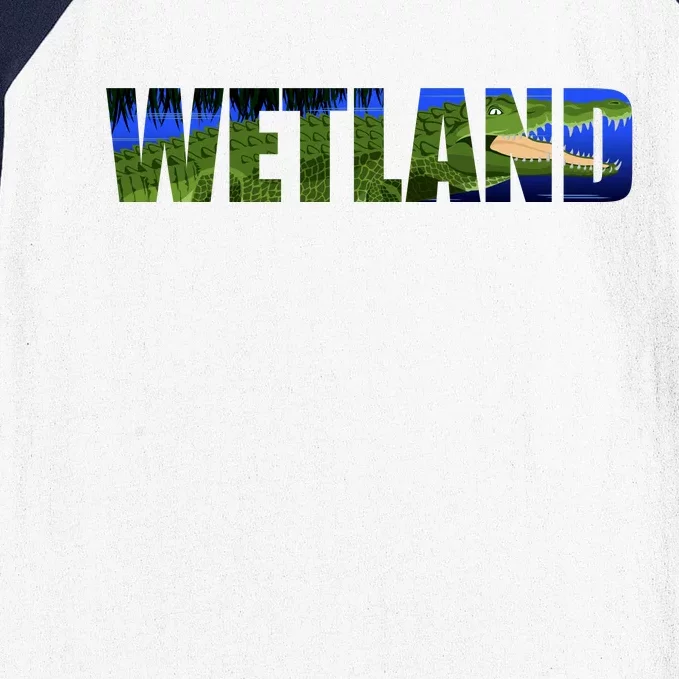 Wetland Gator Crocodile Baseball Sleeve Shirt