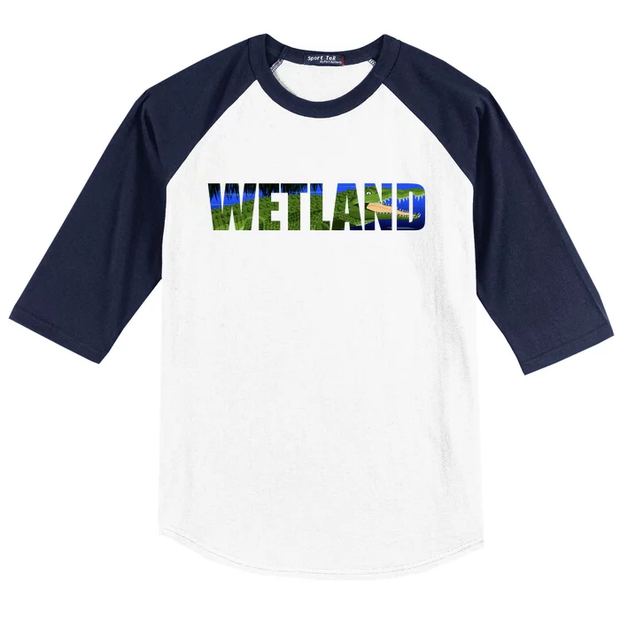 Wetland Gator Crocodile Baseball Sleeve Shirt