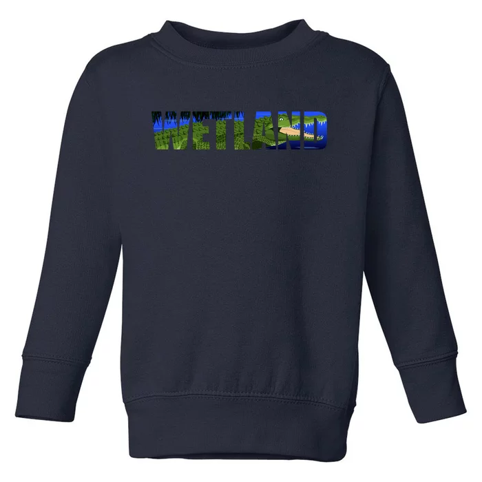 Wetland Gator Crocodile Toddler Sweatshirt