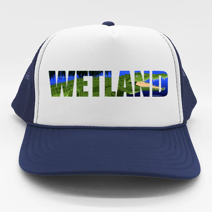 Wetland Gator Crocodile Trucker Hat