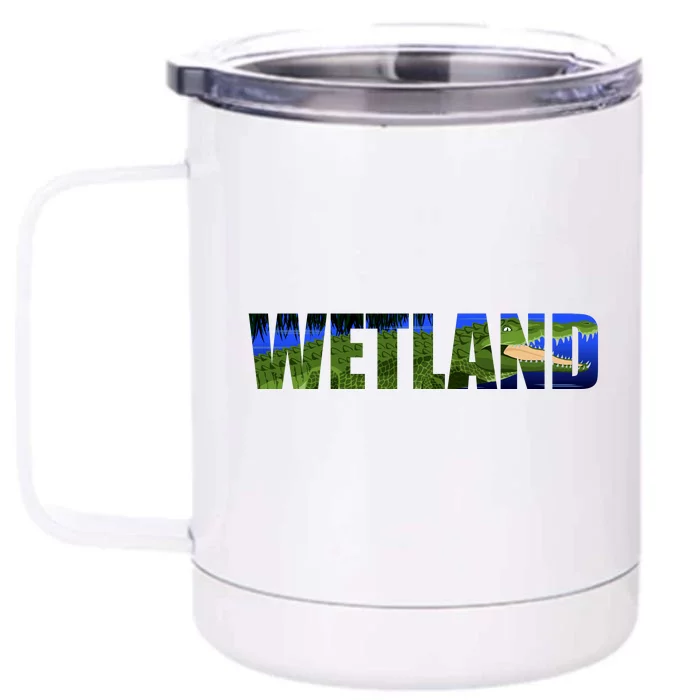 Wetland Gator Crocodile Front & Back 12oz Stainless Steel Tumbler Cup