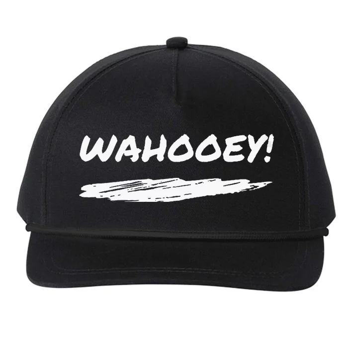 Wahooey! Excitement Unleashed. Shout It Out Snapback Five-Panel Rope Hat