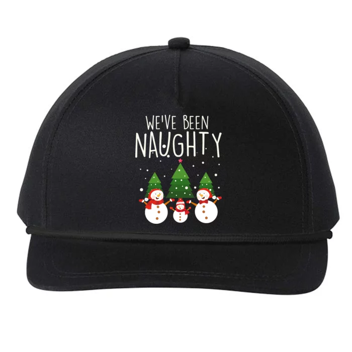 We've Been Naughty Christmas Snowman Snapback Five-Panel Rope Hat