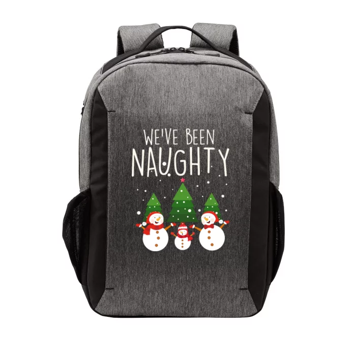 We've Been Naughty Christmas Snowman Vector Backpack