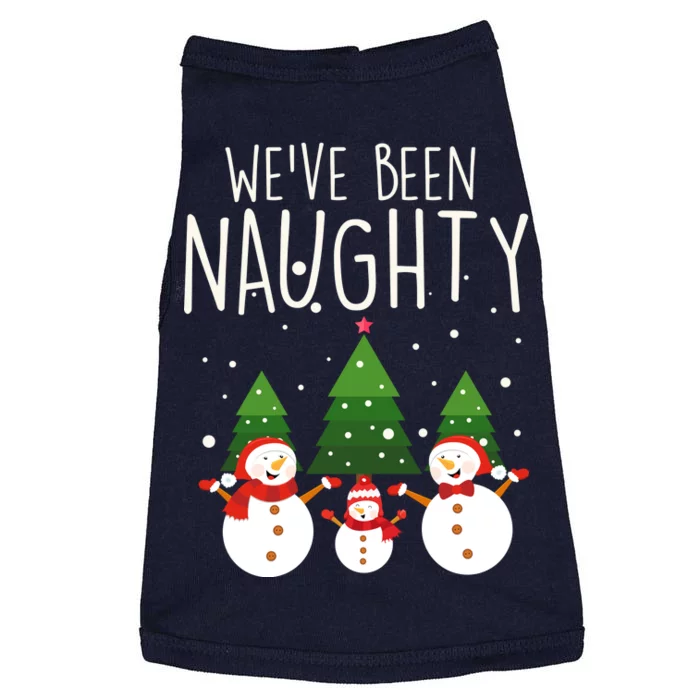 We've Been Naughty Christmas Snowman Doggie Tank