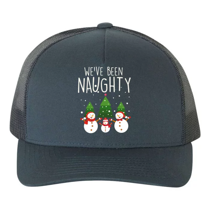 We've Been Naughty Christmas Snowman Yupoong Adult 5-Panel Trucker Hat