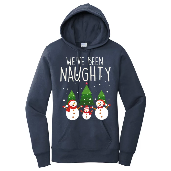 We've Been Naughty Christmas Snowman Women's Pullover Hoodie