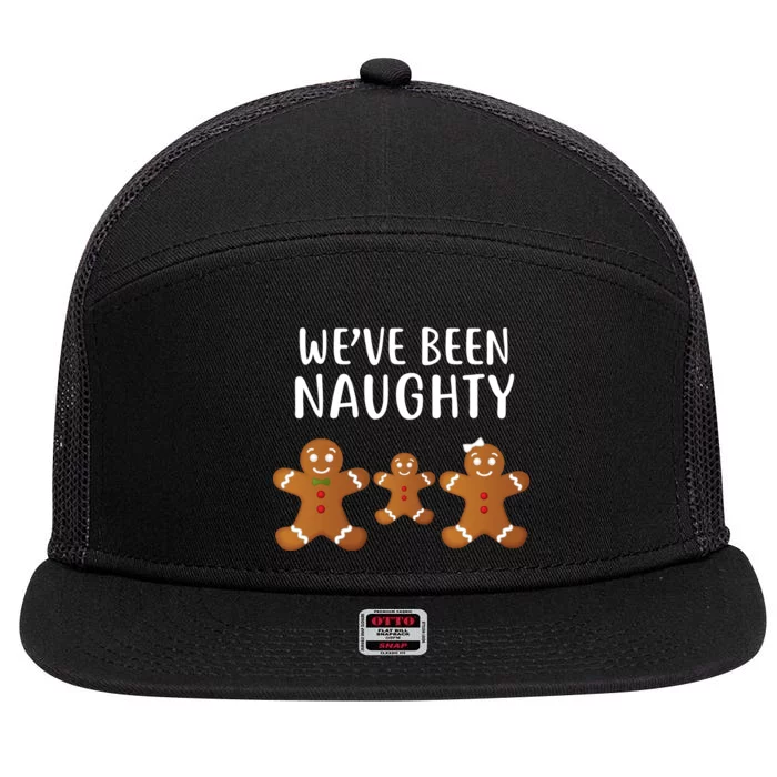 We've Been Naughty Gingerbread 7 Panel Mesh Trucker Snapback Hat