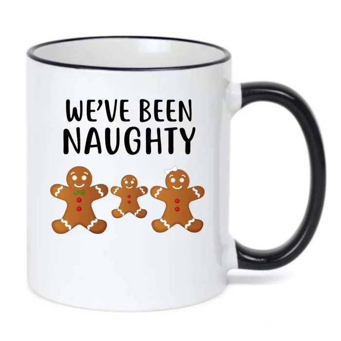 We've Been Naughty Gingerbread Black Color Changing Mug