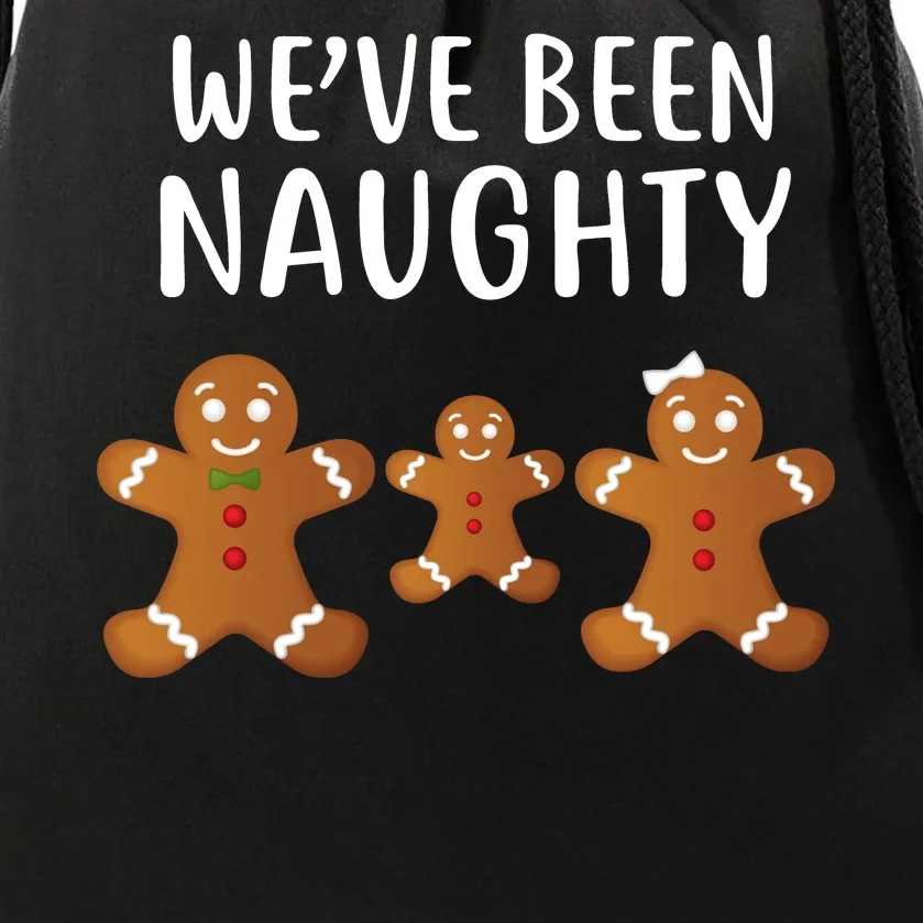 We've Been Naughty Gingerbread Drawstring Bag