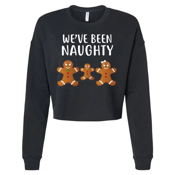 We've Been Naughty Gingerbread Cropped Pullover Crew