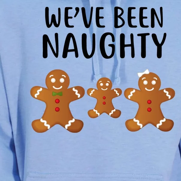 We've Been Naughty Gingerbread Unisex Surf Hoodie