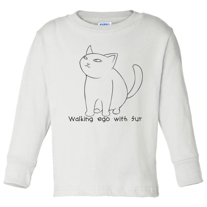 Walking Ego With Fur Toddler Long Sleeve Shirt