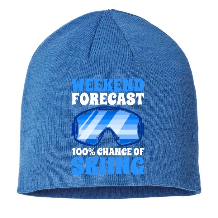 Weekend Forecast 100% Chance Of Skiing Gift 8 1/2in Sustainable Knit Beanie