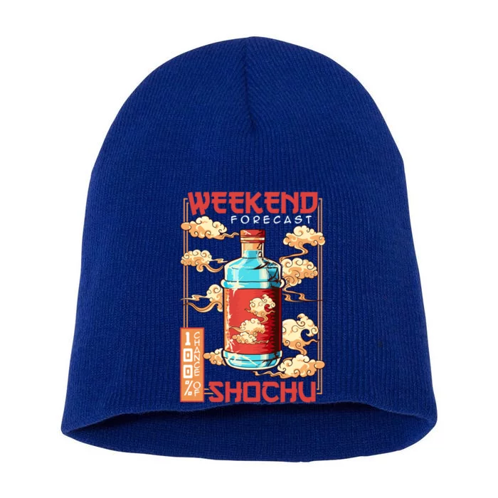 Weekend Forecast 100% Chance Of Shochu Japanese Liquor Gift Short Acrylic Beanie