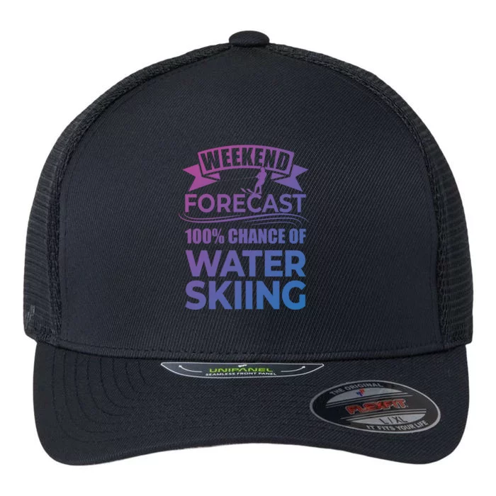 Weekend Forecast 100% Water Skiing Vintage Water Ski Gift Flexfit Unipanel Trucker Cap