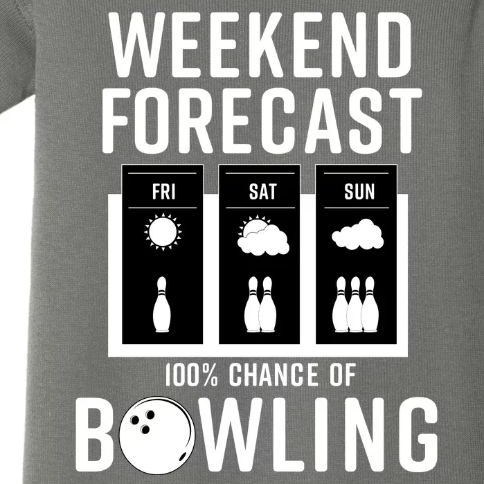 Weekend Forecast 100% Chance Of Bowling Baby Bodysuit