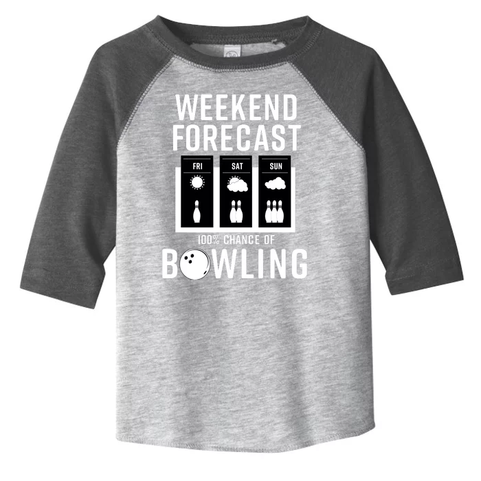 Weekend Forecast 100% Chance Of Bowling Toddler Fine Jersey T-Shirt