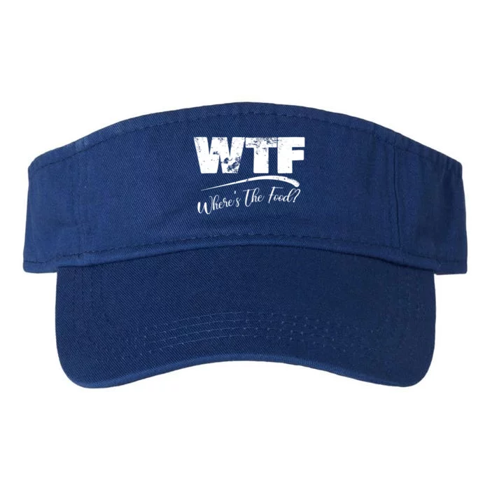 Wtf Funny Adult Wheres The Food Word Play Gift Valucap Bio-Washed Visor