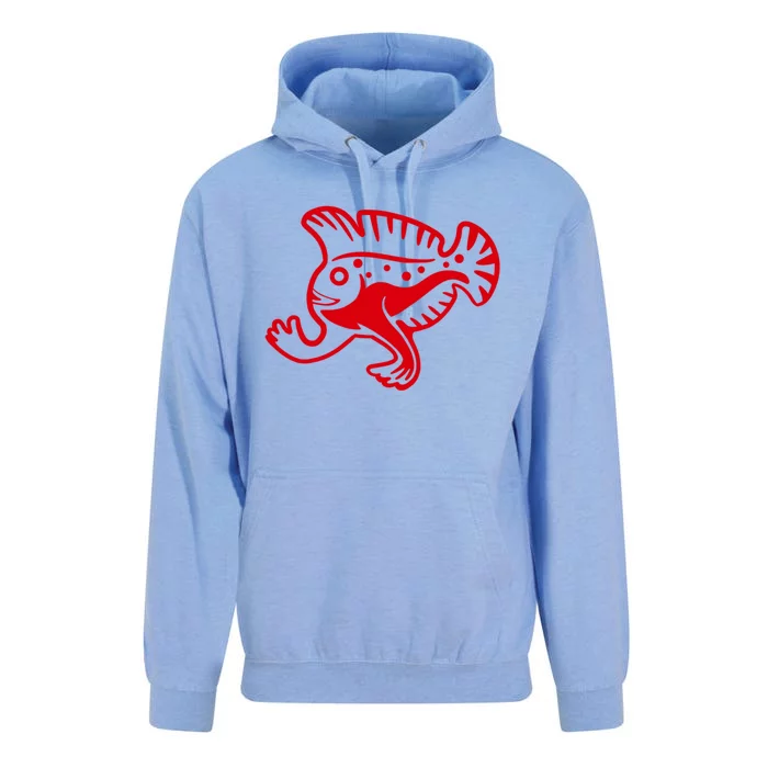 Walking Fish Angish Family Member For Fish Fans Gift Unisex Surf Hoodie