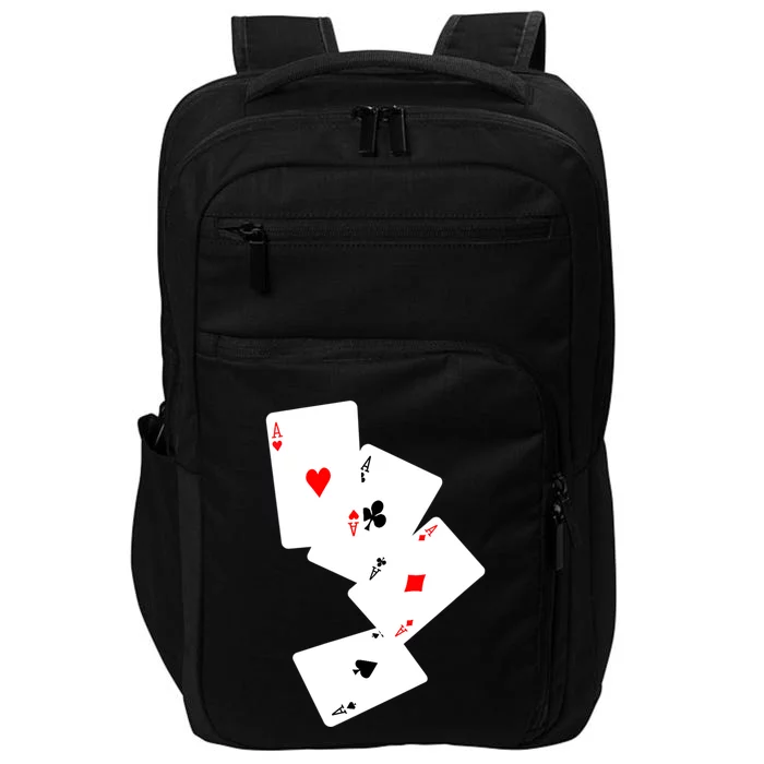 Womens Four Aces Poker Pro Lucky Player Winner Costume Hand Gifts VNeck Impact Tech Backpack