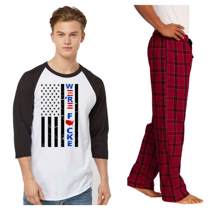 Were F!!cked Anti Biden Pro Republican Raglan Sleeve Pajama Set