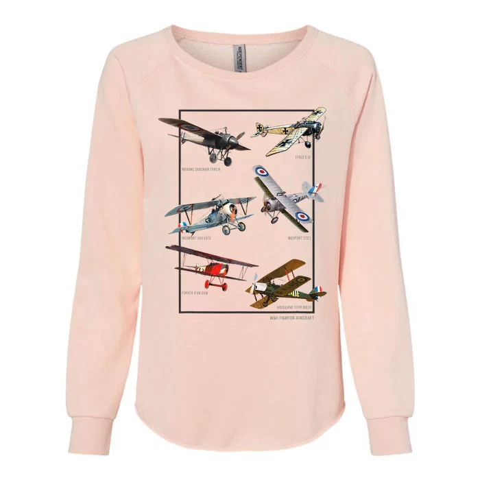 Wwi Fighters Airplanes Womens California Wash Sweatshirt