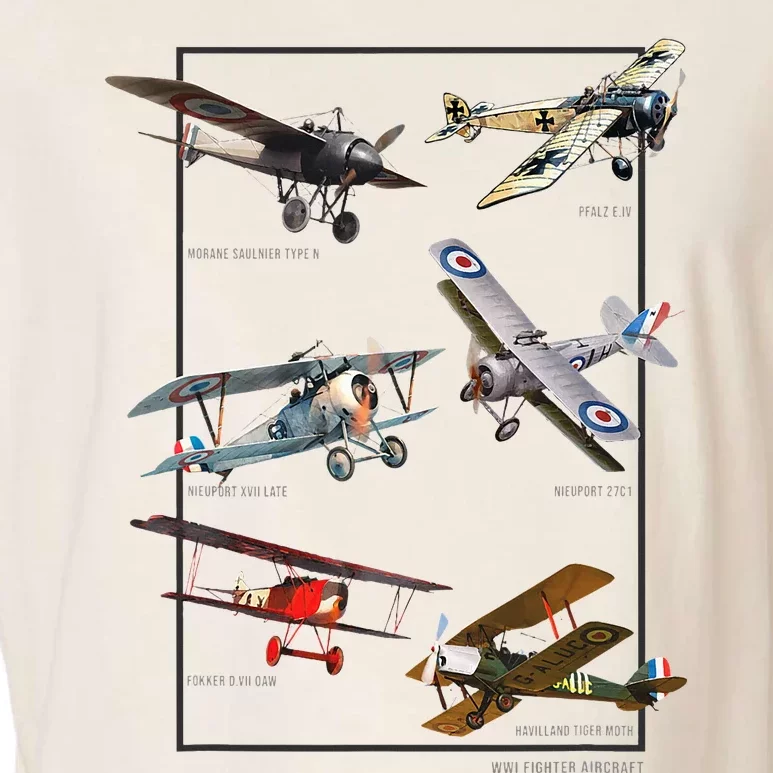 Wwi Fighters Airplanes Garment-Dyed Women's Muscle Tee