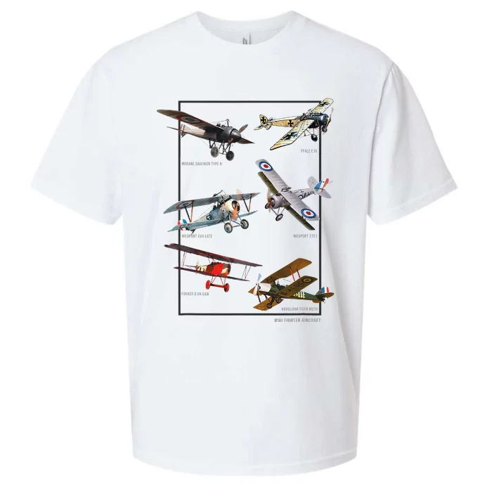 Wwi Fighters Airplanes Sueded Cloud Jersey T-Shirt