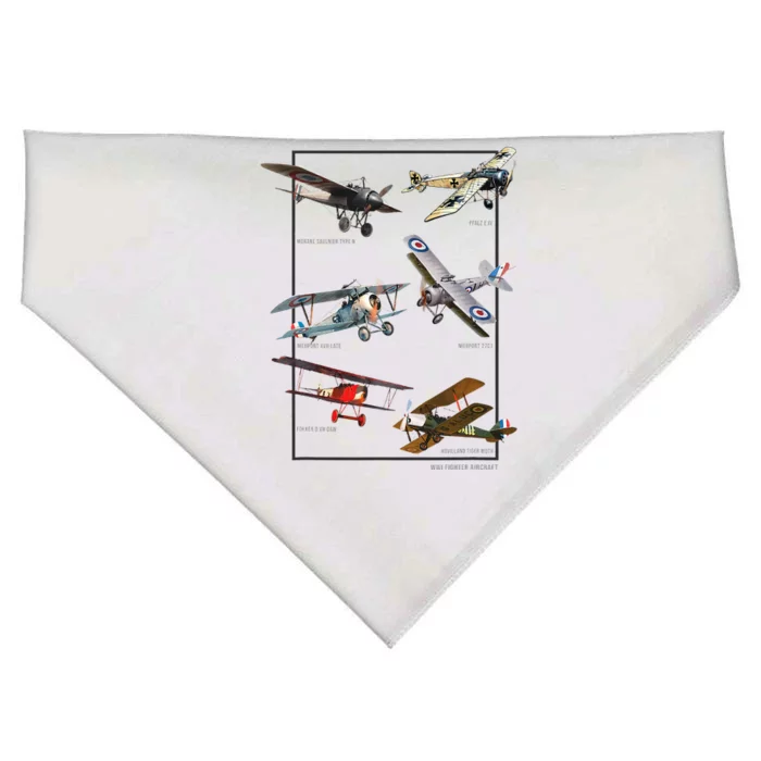 Wwi Fighters Airplanes USA-Made Doggie Bandana