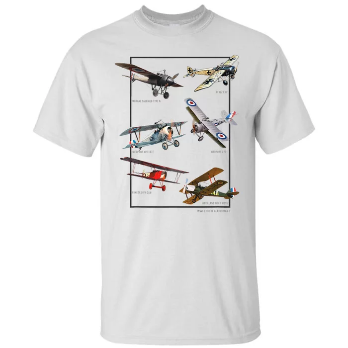 Wwi Fighters Airplanes Tall T-Shirt