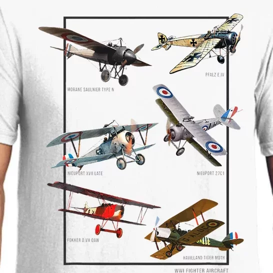 Wwi Fighters Airplanes Pajama Set