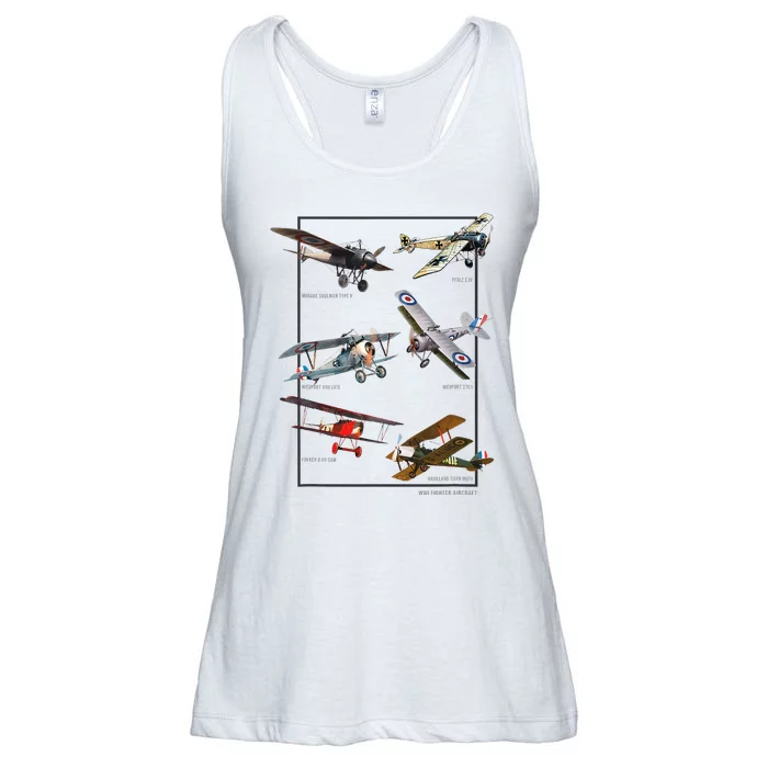 Wwi Fighters Airplanes Ladies Essential Flowy Tank