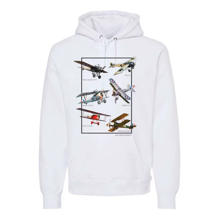 Wwi Fighters Airplanes Premium Hoodie