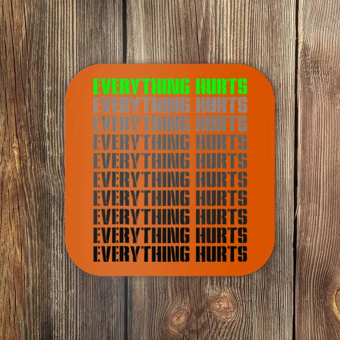 Workout Funny Athlete Everything Hurts Fitness Trainer Coaster