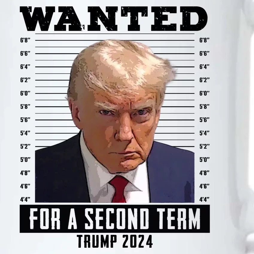 Wanted For A Second Term Trump 2024 Mugshot Black Color Changing Mug