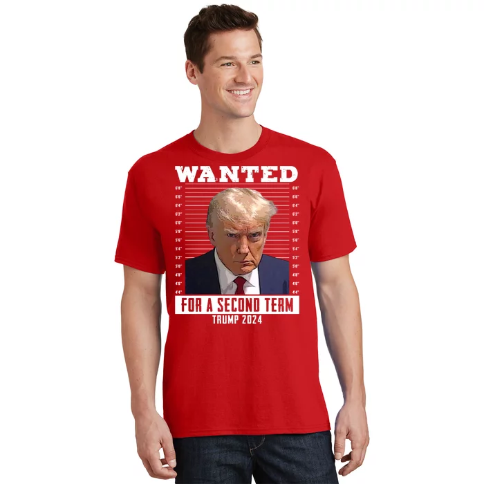 Wanted For A Second Term Trump 2024 Mugshot T-Shirt