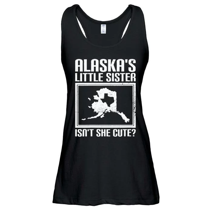 Womens Funny Alaska Day Cute Texas Little Sister Alaska State Pride Ladies Essential Flowy Tank