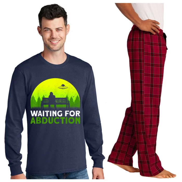 Waiting For Abduction Ufo Alien Conspiracy Long Sleeve Pajama Set