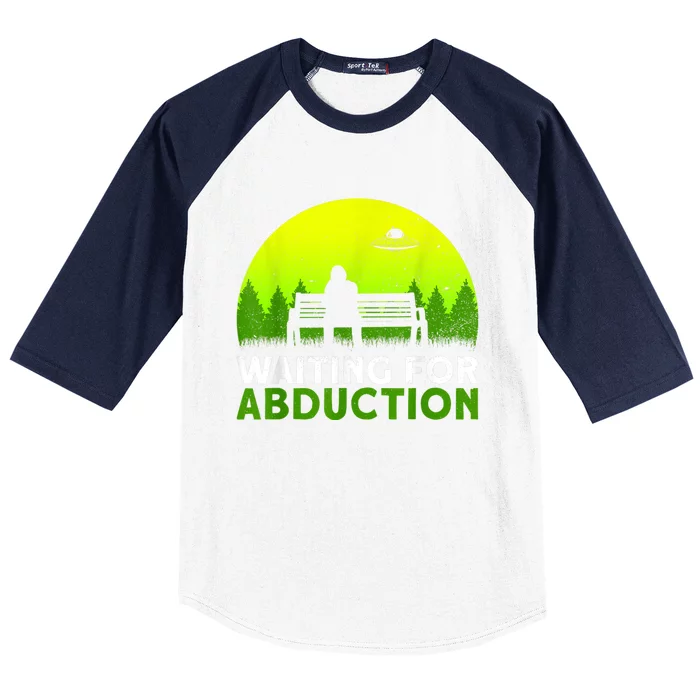 Waiting For Abduction Ufo Alien Conspiracy Baseball Sleeve Shirt