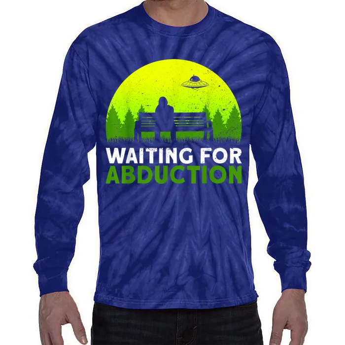 Waiting For Abduction Ufo Alien Conspiracy Tie-Dye Long Sleeve Shirt