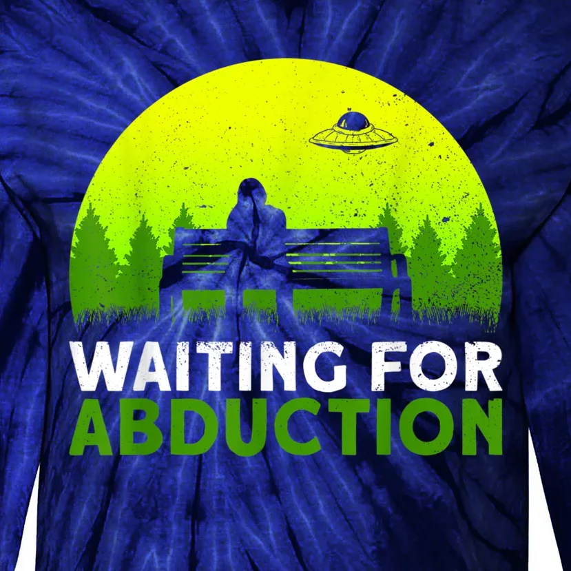 Waiting For Abduction Ufo Alien Conspiracy Tie-Dye Long Sleeve Shirt