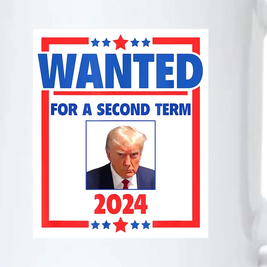 Wanted For A Second Term 2024 Trumps Mugshot President Gift Black Color Changing Mug