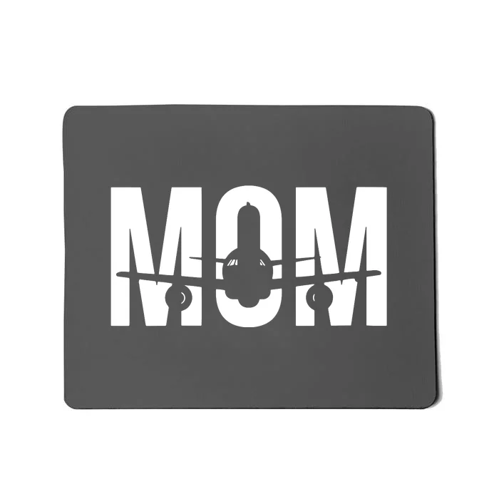 Womens Funny Airplane Pilot Mom Aviation Lover Gift Mom Pilot Mousepad